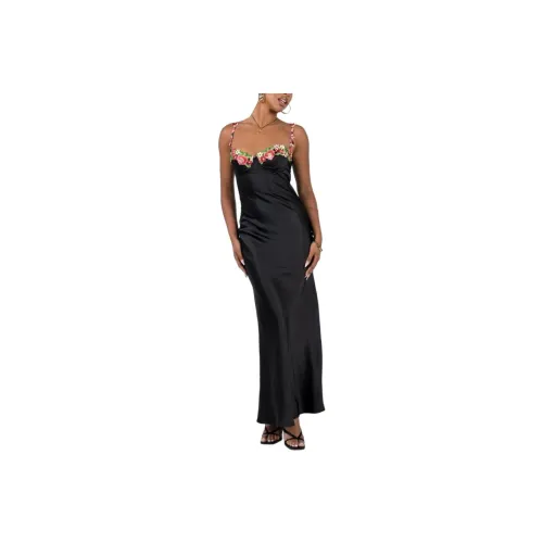 PRINCESS POLLY KENZIE MAXI DRESS Slip Dresses Women's Black