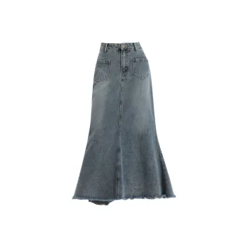 FOREVER 21 Denim Long Skirts Women's Vintage Blue