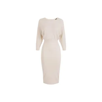 Elisabetta Franchi Long Sleeved Dress Women's Butter