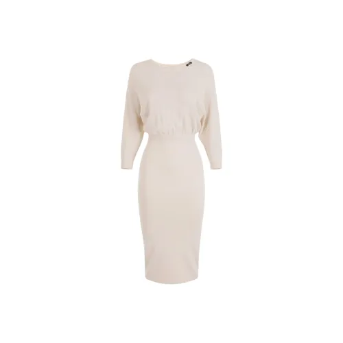 Elisabetta Franchi Long Sleeved Dress Women's Butter