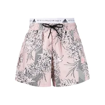 Adidas Stella McCartney Collaboration FuturePlayground Printed Casual Shorts Women's Light Pink