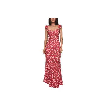 PRINCESS POLLY BARNADETE MAXI DRESS Slip Dresses Women's Red/Red
