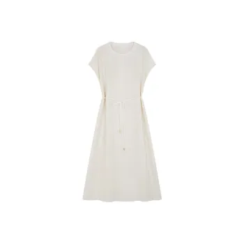 IHIMI Short Sleeved Dress Women's Sweet Corn