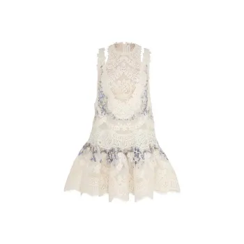 Zimmermann Natura Lace Detailed Mini Dress