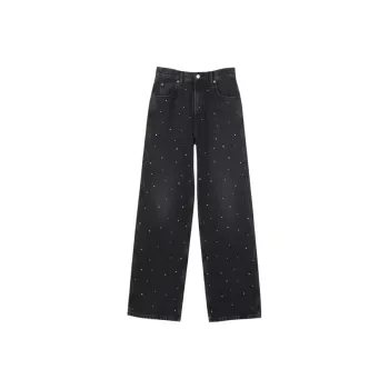 Sandro Rhinestone embellished Straight leg Jeans