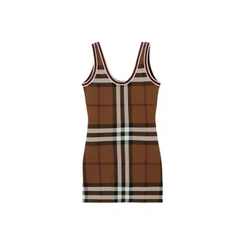 Burberry Maisie Vintage Check Jacquard Sleeveless Mini Dress