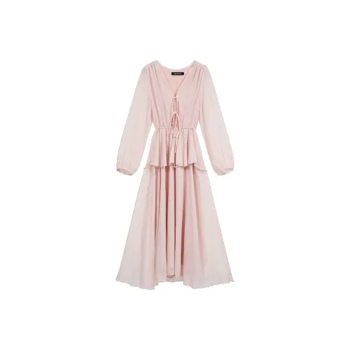 AHDO Long-Sleeved Dresses Women's Pink