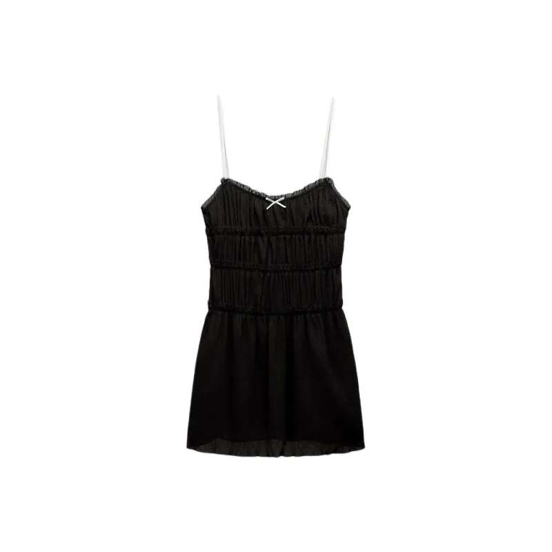 ZARA Slip Dresses Women's Black-0