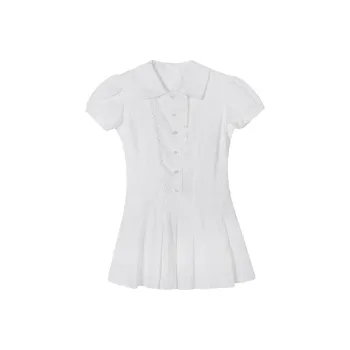ETSE Short Sleeved Dress Women's White