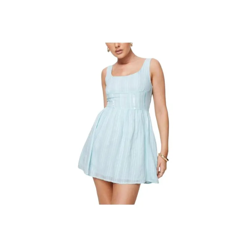 PRINCESS POLLY LORINDA MINI DRESS BLUE Sleeveless Dress Women's BLUE/Blue-0
