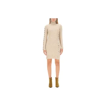 ISABEL MARANT Turtleneck Knitted Mini Dress