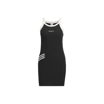 Adidas Originals Classic Three stripe Series Sleeveless Dresses Women's Black