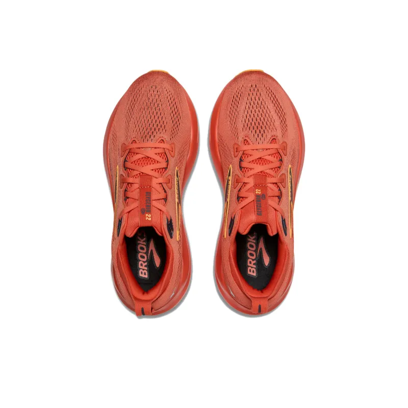 Brooks Glycerin 22 Anti Slip Wear Resistant Low Top Running Shoes Men's Orange-3