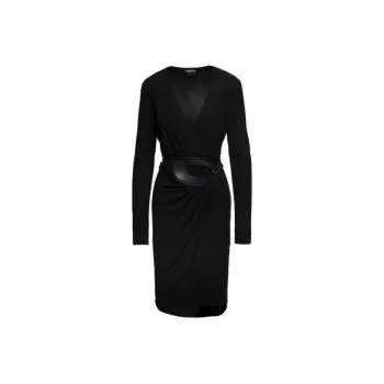 TOM FORD Belted waist V neck Dress