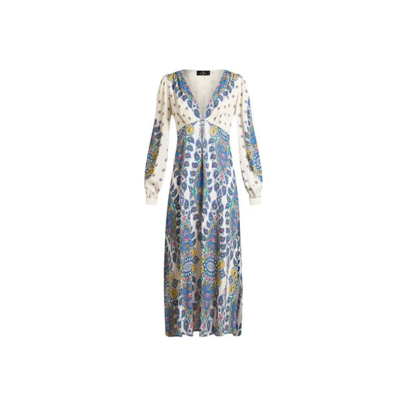 ETRO Crepe De Chine Midi Dress-0