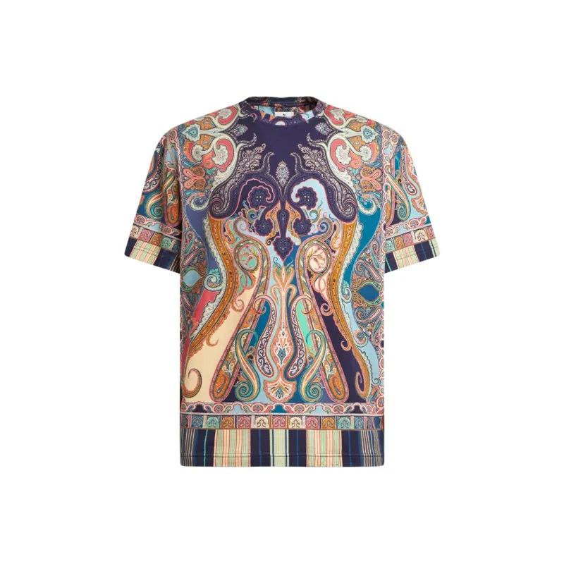 ETRO Paisley Printed Crewneck T Shirt-0