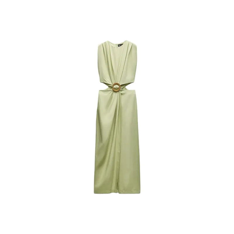 ZARA Sleeveless Dress Women's Thin Honeysuckle Pink-0