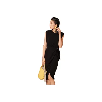 BBLLUUEE Sleeveless Dress Women's Ink Black