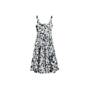CLUB MONACO Sleeveless Dress Women's Black White