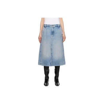 Vetements Denim Long Skirts Women's Blue