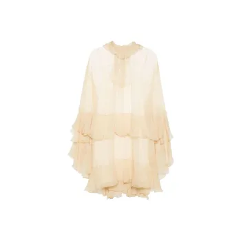 Chloé Semi Sheer Ruched Dress