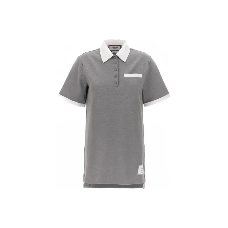 THOM BROWNE Short Sleeved Dresses Women's Gray-0