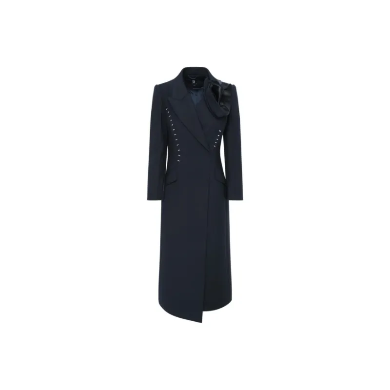 IDPAN Long Sleeved Dresses Women's Navy Blue-0
