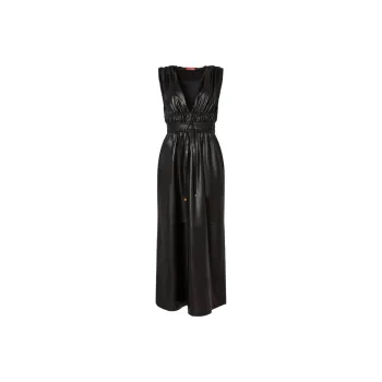 ALTUZARRA Fiona Leather Midi Dress