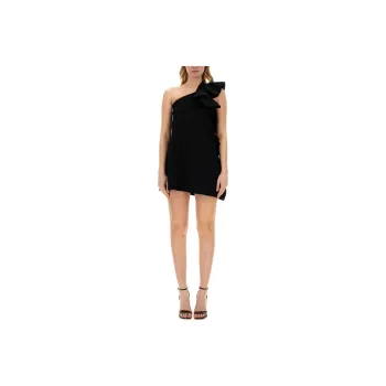 MSGM One-Shoulder Ruffled Mini Dress