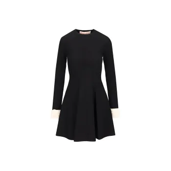 Valentino Crewneck Long Sleeved Dress