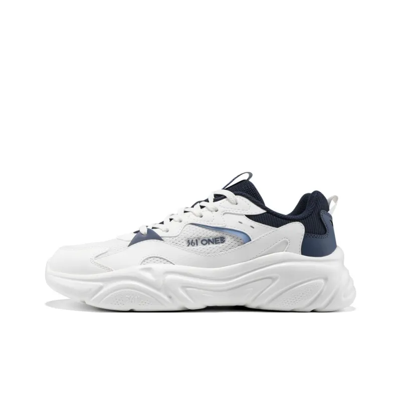 361° Wear resistant And Lightweight Low Top Casual Shoes Men's White Blue-0
