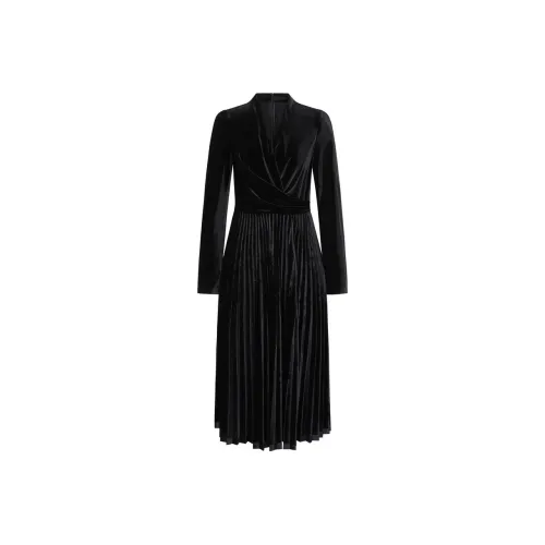 JZ. ANNAKRO Long Sleeved Dresses Women's Plain Black