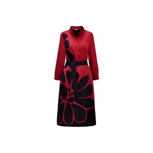 DIFFIE RIEGER Long-Sleeved Dresses Women's Red