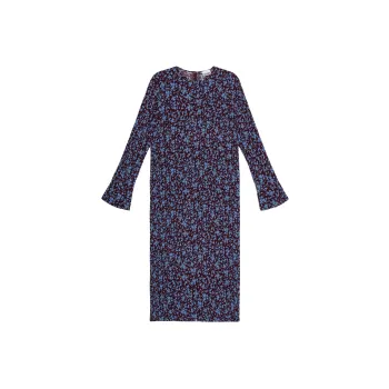 GANNI Long Sleeved Dresses Women's Blue