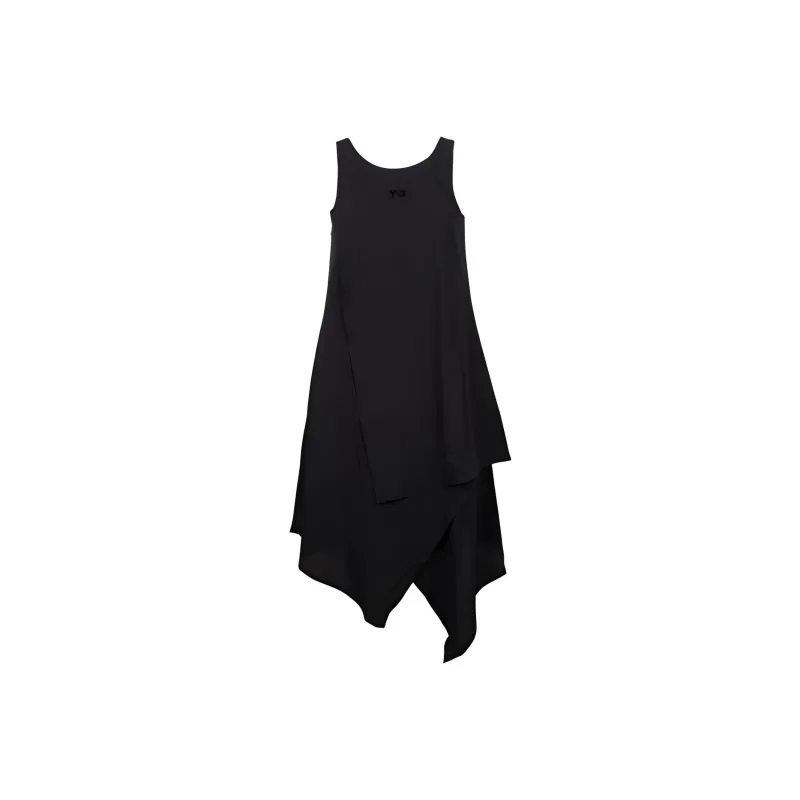 Y 3 Layered Asymmetric Mini Dress-0