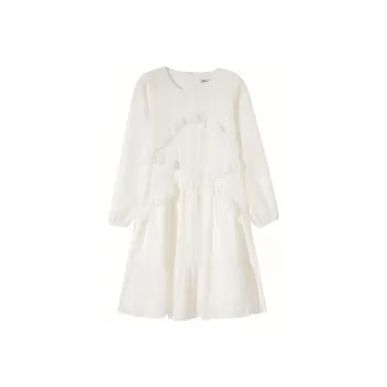 Adeworn Long Sleeved Dress Women's White