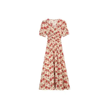 PLANE DRIFT Short Sleeved Dress Women's Floral