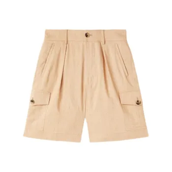 Loro Piana SS24 Casual Shorts Women's Ginseng Light Yellow