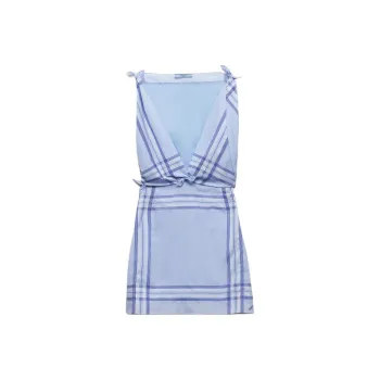 PRADA Checked Cotton Minidress