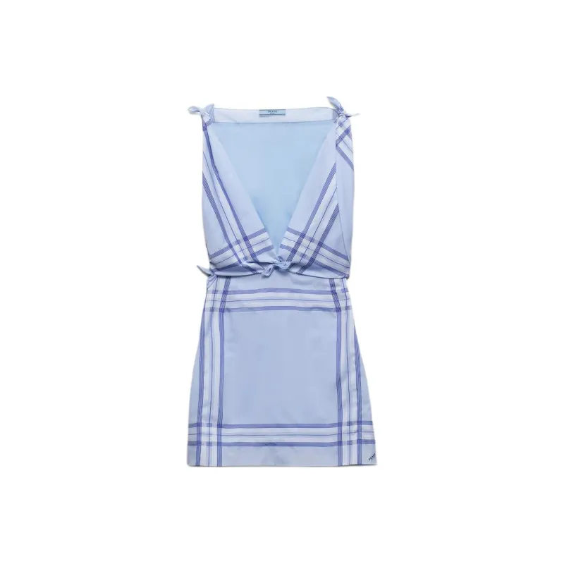 PRADA Checked Cotton Minidress-0