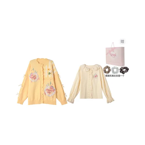 SNBL Shirt Matching Set Strawberry Cheese Women's Knitwear+Shirts