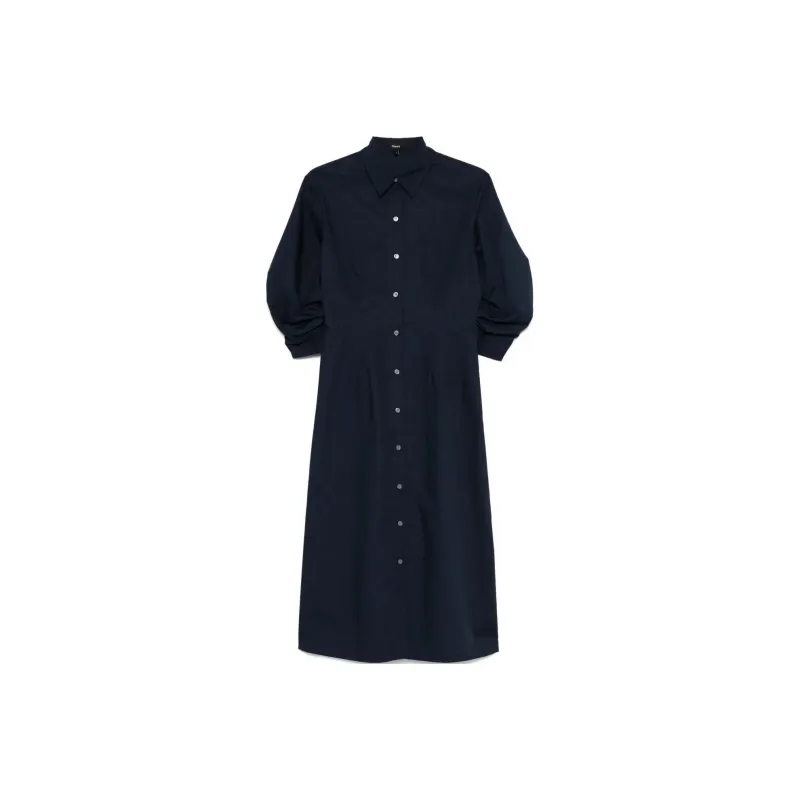THEORY Ruched detail Midi Dress-0