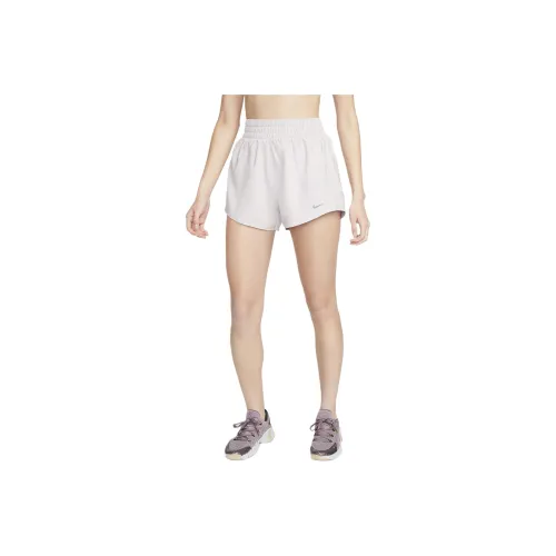 Nike One Dri-Fit High-Waisted 3' Brief-Lined Shorts Casual Shorts Women's Platinum Purple