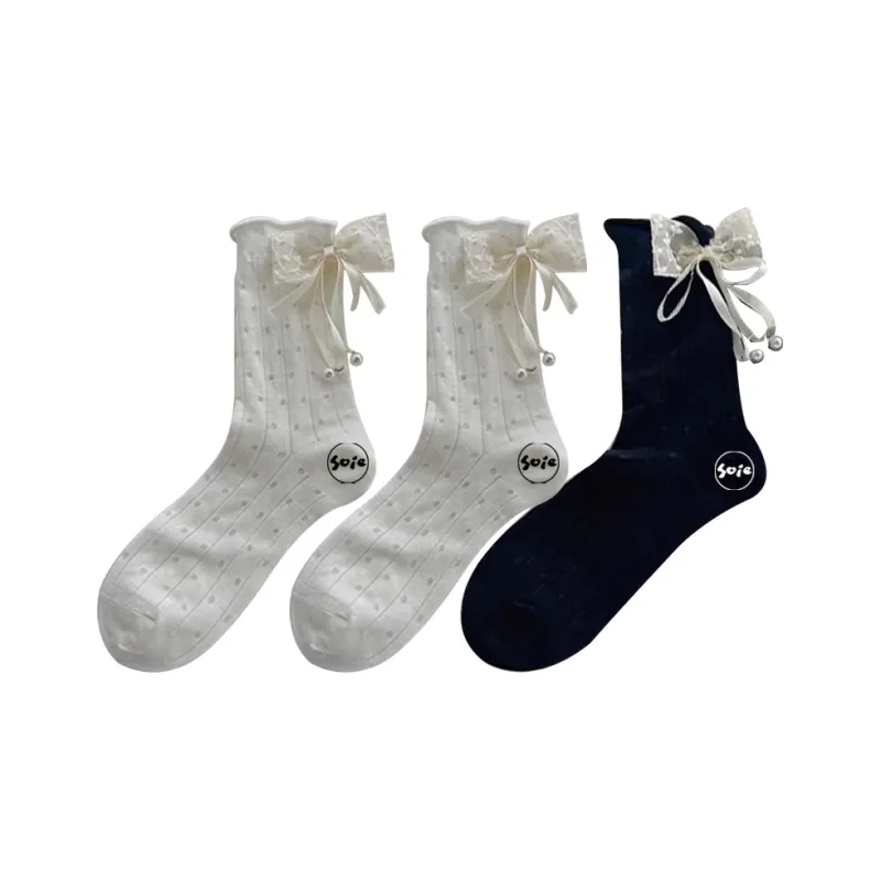 SOIE Mid Calf Socks Women's Combo Set-20