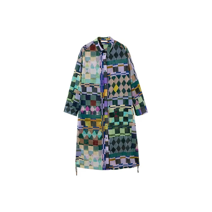 Broadcast Long Sleeved Dresses Women's Deep Emerald Green Floral-0