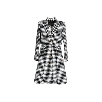 ROEYSHOUSE Long Sleeved Dresses Women's Houndstooth