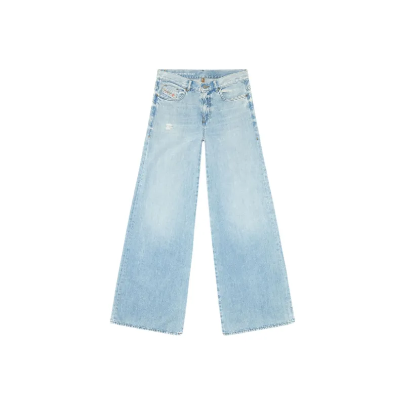 DIESEL 1978 D Akemi Distressed Wide Leg Jeans-0