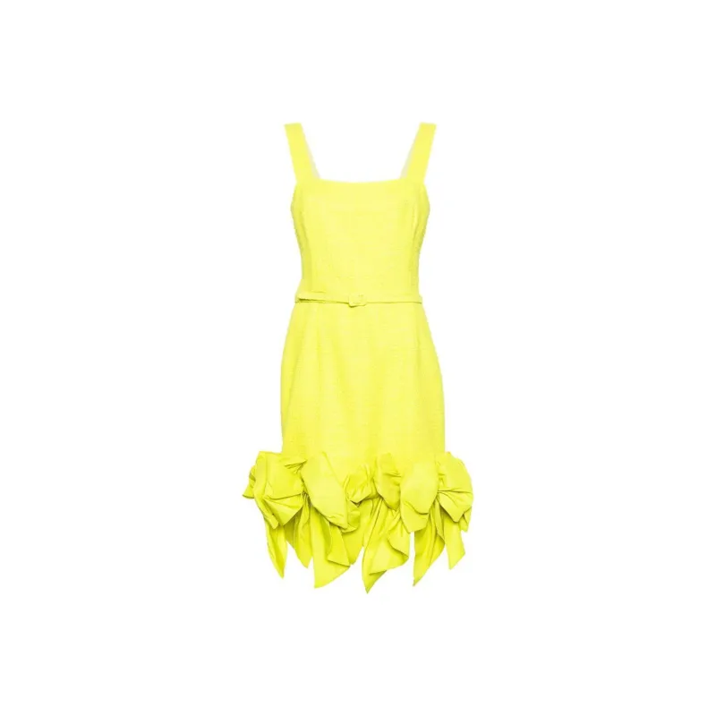 OSCAR DE LA RENTA SS24 Sleeveless Dress Women's Fluorescent Yellow-0