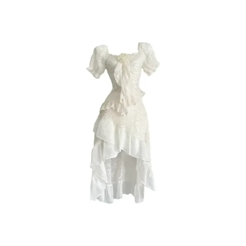 QYPRF Short Sleeved Dress Women's-0