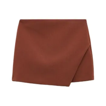 ZARA Casual Shorts Women's Zebra Print Brown
